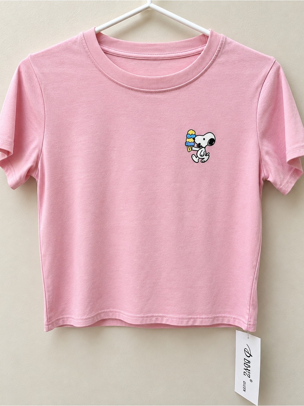 Pink Snoopy Ice Cream Tee- Shirt